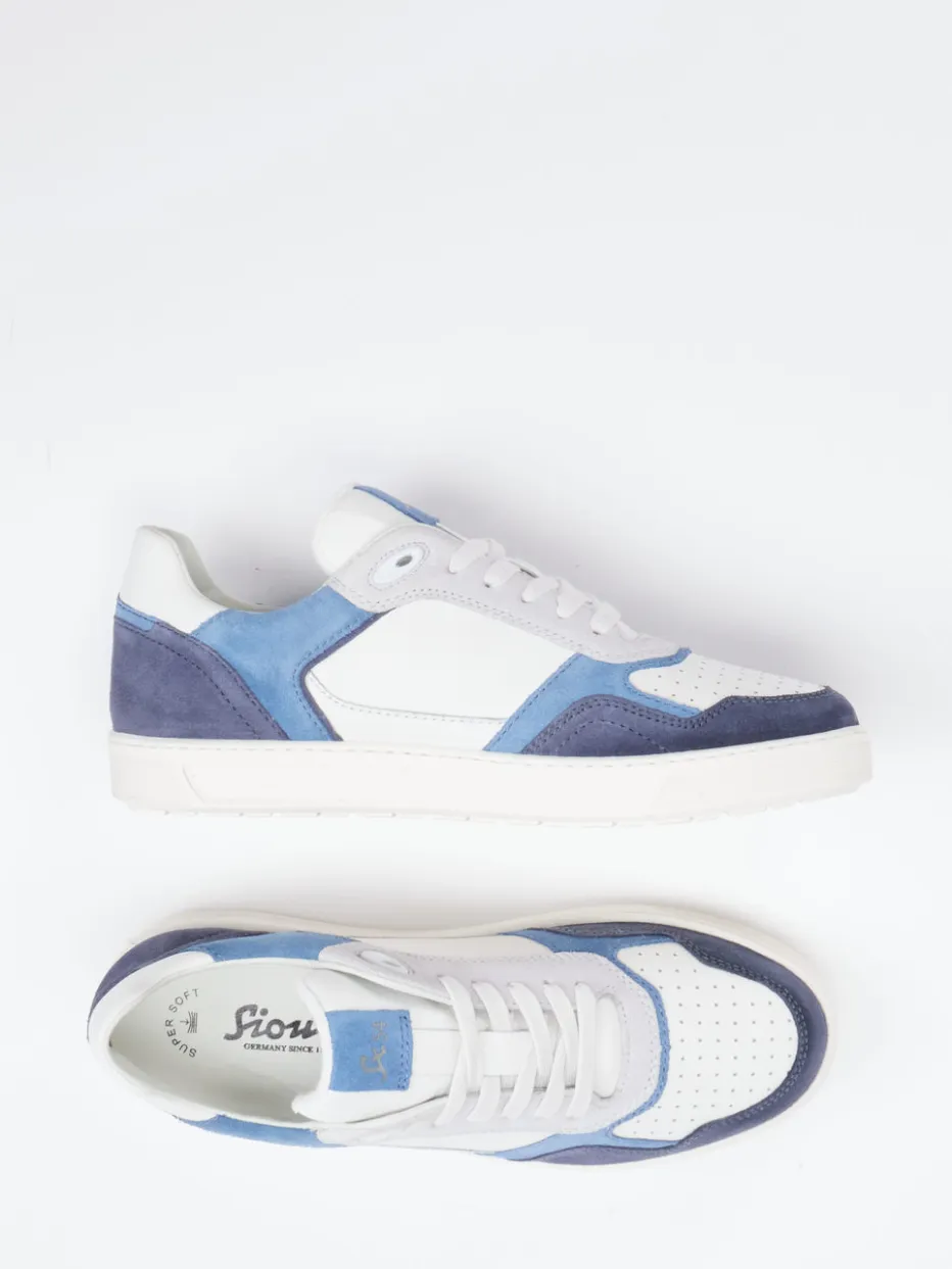 – Sneaker aus Velour/Leder in Off-White-Blau*Sioux Online