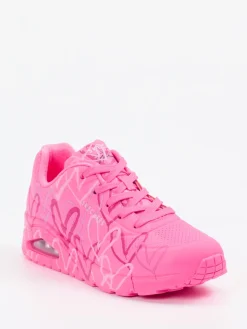 – Chunky Sneaker aus Nubukleder Neonpink*Skechers Clearance