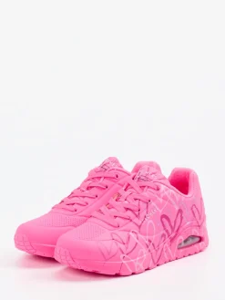 – Chunky Sneaker aus Nubukleder Neonpink*Skechers Clearance