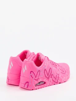 – Chunky Sneaker aus Nubukleder Neonpink*Skechers Clearance