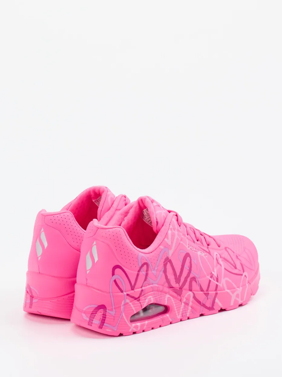 – Chunky Sneaker aus Nubukleder Neonpink*Skechers Clearance