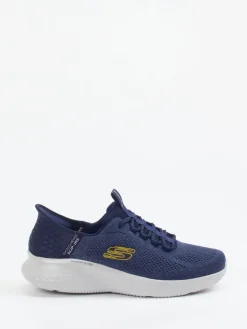 Herren Skechers – Slip-On Sneaker aus Mesh-Textil marine