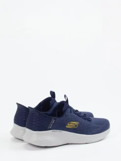 Herren Skechers – Slip-On Sneaker aus Mesh-Textil marine