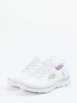 Damen Skechers – Slip-On Sneaker aus Textilmesh