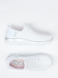 Damen Skechers – Slip-On Sneaker aus Textilmesh