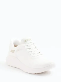 Damen Skechers – Slip-On Sneaker aus Textil in Offwhite