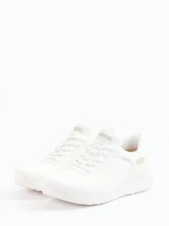 Damen Skechers – Slip-On Sneaker aus Textil in Offwhite