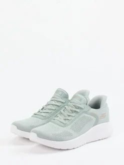 Damen Skechers – Slip-On-Sneaker aus Meshtextil Pastellgrün