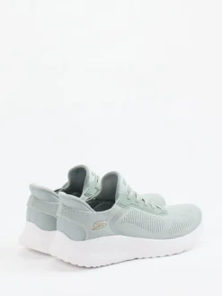 Damen Skechers – Slip-On-Sneaker aus Meshtextil Pastellgrün