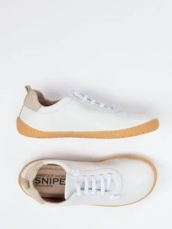Damen Snipe – Barfuß-Sneaker aus Hirschleder Offwhite