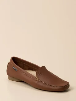 Damen Snipe – Mokassins aus Kalbleder cognac