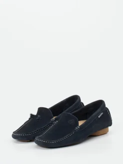 Damen Snipe – Mokassins aus Nubukleder in Dunkel