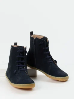 Damen Snipe – Schnür-Boots aus Lammleder Dunkel