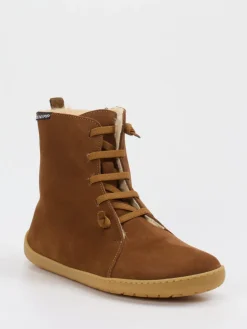 Damen Snipe – Stiefeletten aus Nubukleder cognac