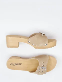– Clogs aus Veloursleder in Beige*Softclox Discount