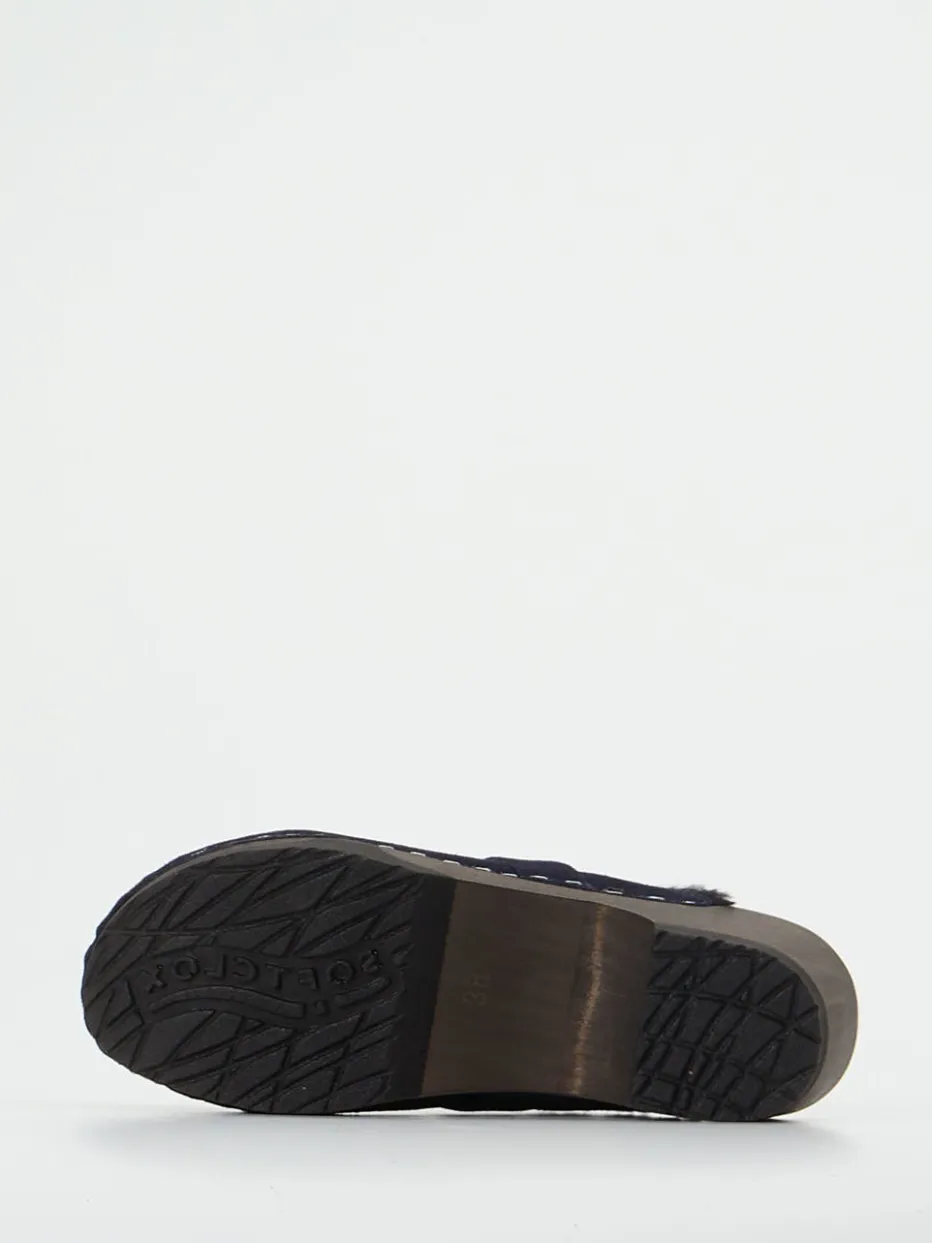 Damen Softclox – Gefütterte Clogs aus Veloursleder Dunkel