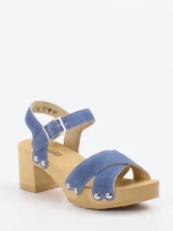 – Sandale aus geprägtem Leder in*Softclox Sale