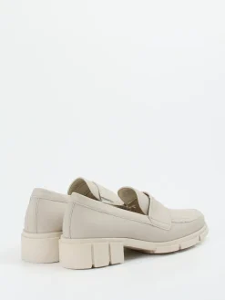 Damen Solidus – Chunky Loafer aus Nubukleder Cremebeige