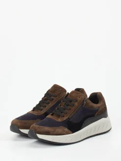 – Chunky Sneaker aus Veloursleder -Navy*Solidus Discount