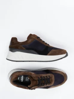 – Chunky Sneaker aus Veloursleder -Navy*Solidus Discount