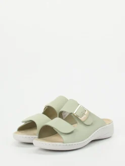 – Komfort-Pantolette aus Nubukleder Salbei*Solidus Outlet