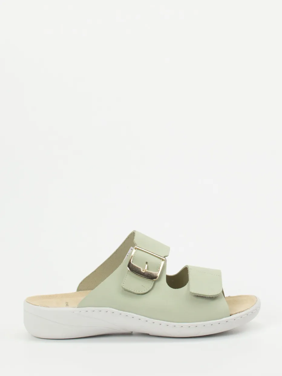 – Komfort-Pantolette aus Nubukleder Salbei*Solidus Outlet