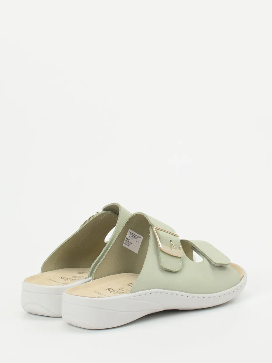 – Komfort-Pantolette aus Nubukleder Salbei*Solidus Outlet