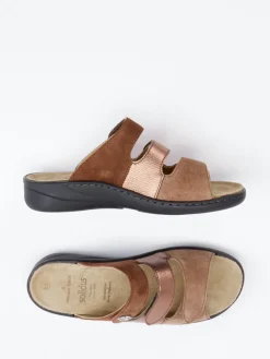 Damen Solidus – Komfort-Pantoletten aus Veloursleder