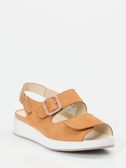 – Komfortsandale aus Nubukleder cognac*Solidus