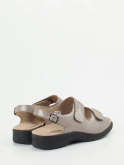 – Komfortsandale aus Metallicleder*Solidus