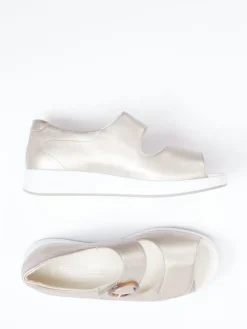 – Komfort-Sandalette aus Metallicleder*Solidus Discount