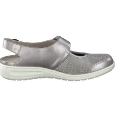 – Komfort-Slingback aus Stretchleder silber*Solidus Clearance