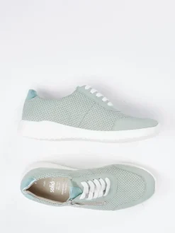 Damen Solidus – Komfort-Sneaker aus Nubukleder salbei