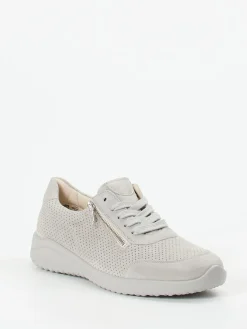 Damen Solidus – Komfort-Sneaker aus Veloursleder hell