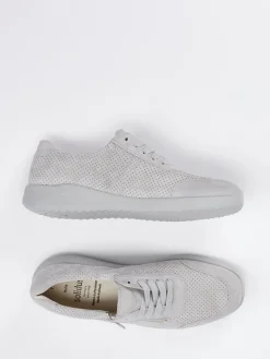 Damen Solidus – Komfort-Sneaker aus Veloursleder hell