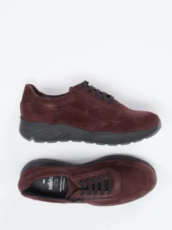 – Komfort-Sneaker aus Veloursleder bordeaux*Solidus