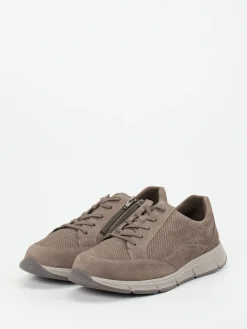 – Komfort-Sneaker aus Nubukleder in Taupe*Solidus Outlet