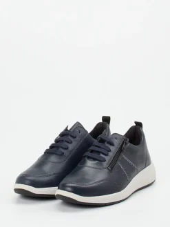 Damen Solidus – Komfort-Sneaker aus Kalbleder dunkel