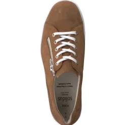 Damen Solidus – Komfort-Sneaker aus Nubukleder cognac