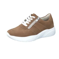 – Komfort-Sneaker aus Nubukleder cognac*Solidus Outlet