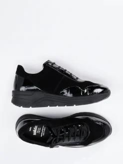 Damen Solidus – Komfort-Sneaker aus Velours- und Lackleder