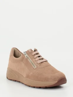 Damen Solidus – Komfort-Sneaker aus Veloursleder rosé