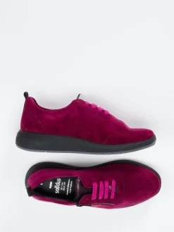 – Komfort-Sneaker aus Veloursleder Beeren*Solidus Outlet