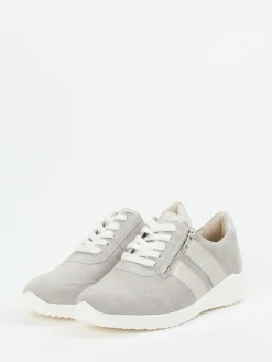 – Komfort-Sneaker aus Veloursleder hellgrau*Solidus Outlet