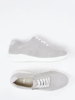 – Komfort-Sneaker aus Veloursleder hellgrau*Solidus Outlet