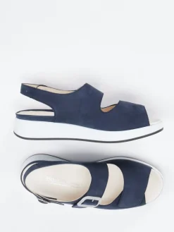 Damen Solidus – Sandalen aus Nubukleder Dunkel