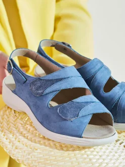 – Sandalen aus Nubukleder Lavendel*Solidus New