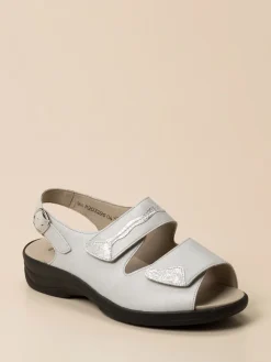 – Sandalette aus Kalbleder silber*Solidus