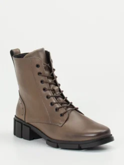 Damen Solidus – Schnürboots aus Kalbleder in Taupe