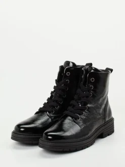 Damen Solidus – Schnürstiefelette aus Lackleder